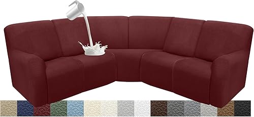 Miniatura 45 de Fundas de sofá reclinable impermeable para sección seccionales Fundas lavables para sofá en forma de L para sofás reclinables Fundas elásticas para