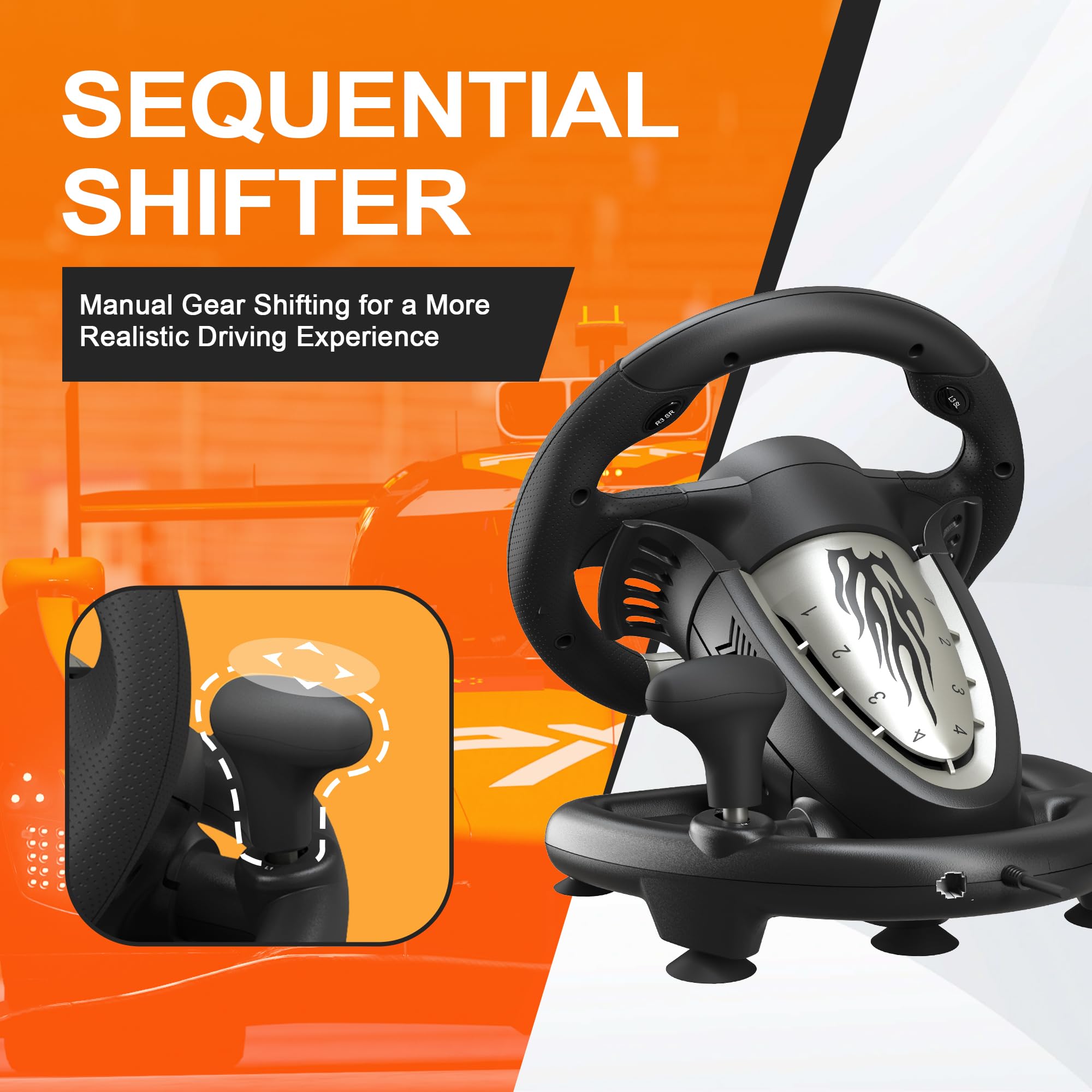 Amazon.com: PXN PC Racing Wheel, V3 PRO 180 Degree Universal Usb