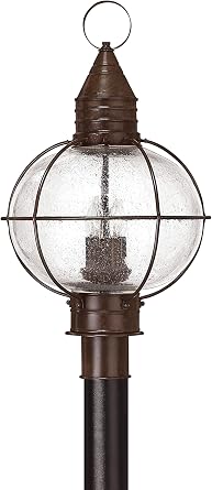 Hinkley 2201SZ Rustic Four Light Post Top/ Pier Mount from Cape Cod collection in Bronze/Darkfinish,