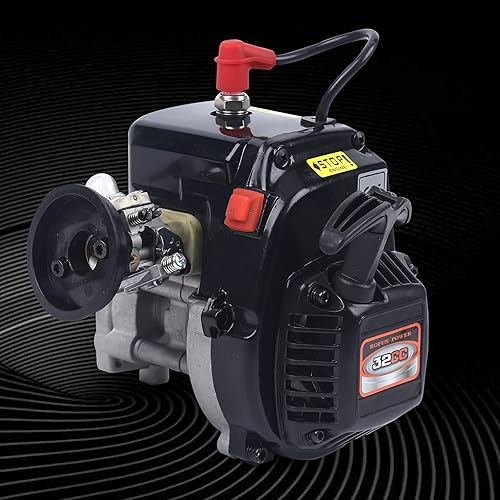 Miniatura 8 de LOHISHILO 32CC 2Stroke 4-Bolt Motor de gas RC Motor de Coche Arranque de retroceso 5b 5T HPI Baja, 20000rpm, refrigeración por aire forzado