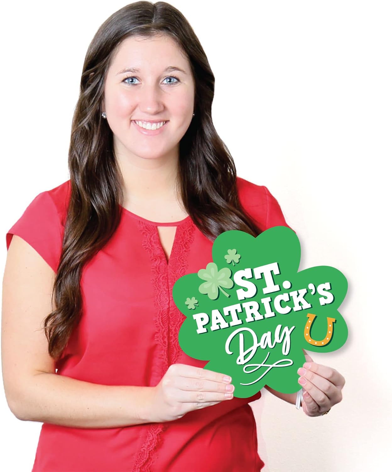 Big Dot of Happiness Shamrock St. Patrick's Day - Hat, Rainbow Lawn Decorations - Outdoor Saint Paddy's Day Party Yard Decorations - 10 Piece