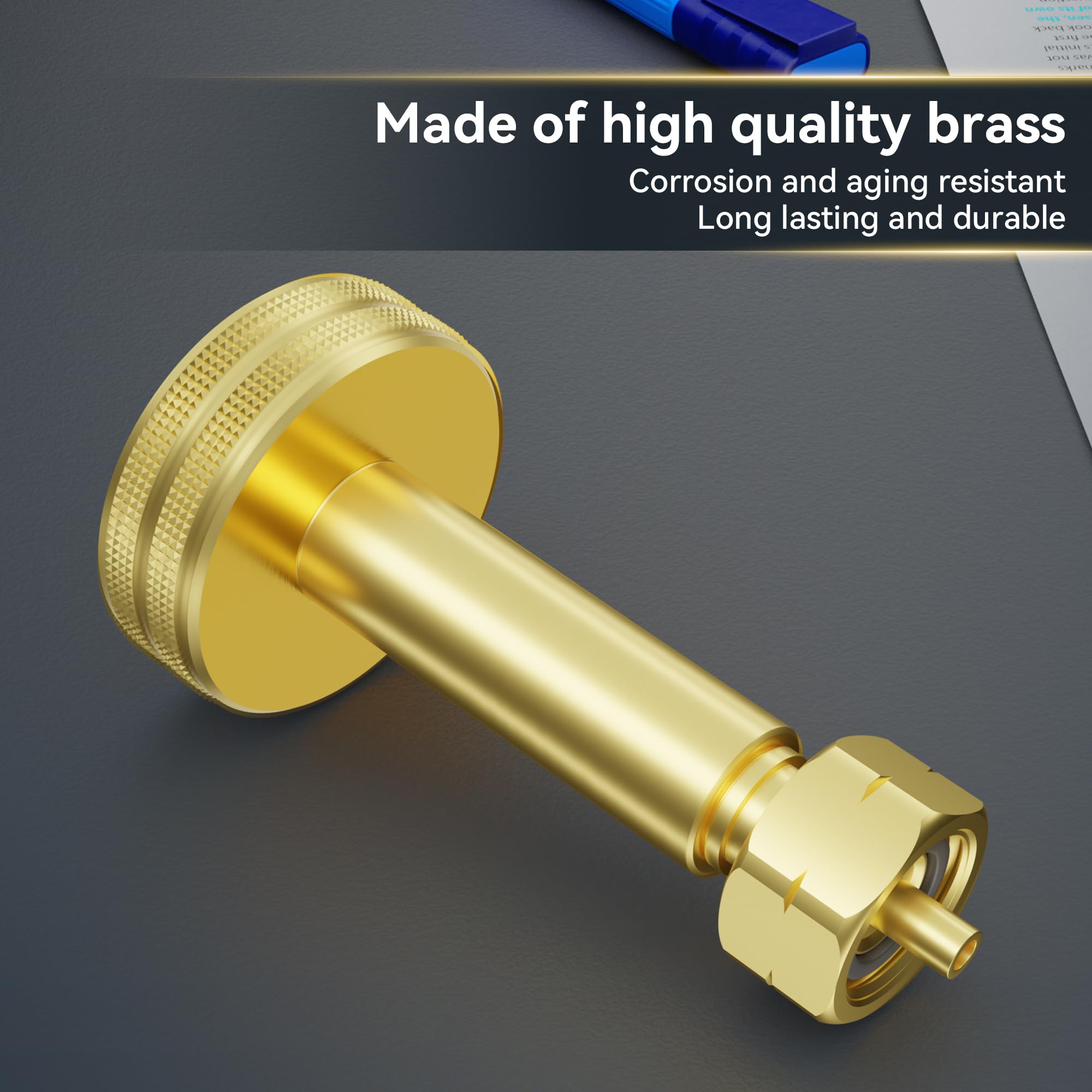 Adattatore per bombole di gas GPL, 21,8 mm ottone adattatore GPL per riempire bombole vuote, Dish adattatore gas GPL in Francia, Italia, Germania orientale, Svezia, Balcani, Europa orientale