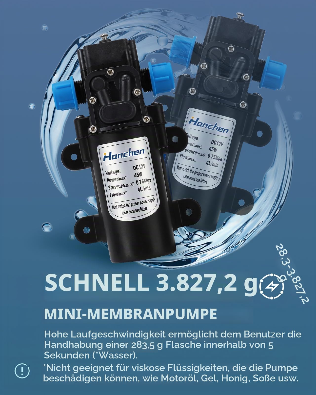 Hanchen Elektrische Flüssigkeit Füllmaschine Digital Flüssigkeitsabfüllung Abfüllmaschine 3-4000ml für Wasser, Alkohol, Milch, Parfüm, Saft, Speiseöl mit 2-Köpfe