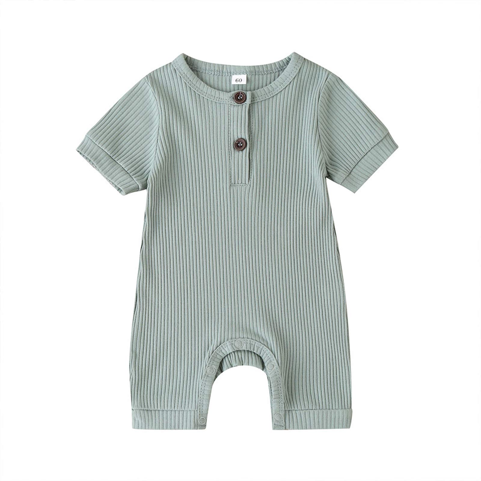 amropi Bébé Filles Lot de 3 Grenouillères Coton Barboteuse Manches Courtes Bodys Combinaison pour 0-18 Mois
