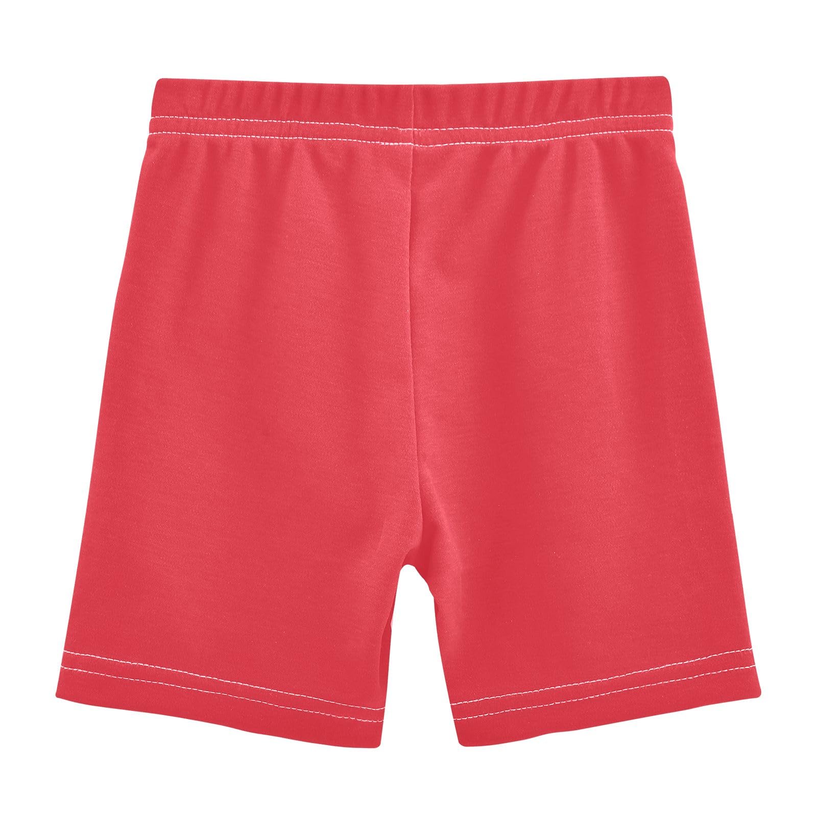 CHIFIGNO Girls Cartwheel Shorts Bike Shorts Kids Cotton Dance Short for Under Dress Alizarin Crimson 5T