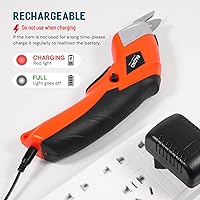 Vista 8 de VLOXO Tijeras Eléctricas Inalámbricas, Cortador de Cartón Tijeras de Tela Eléctricas Cortador de Cajas con Cuchillas Cortador de Tela Recargable
