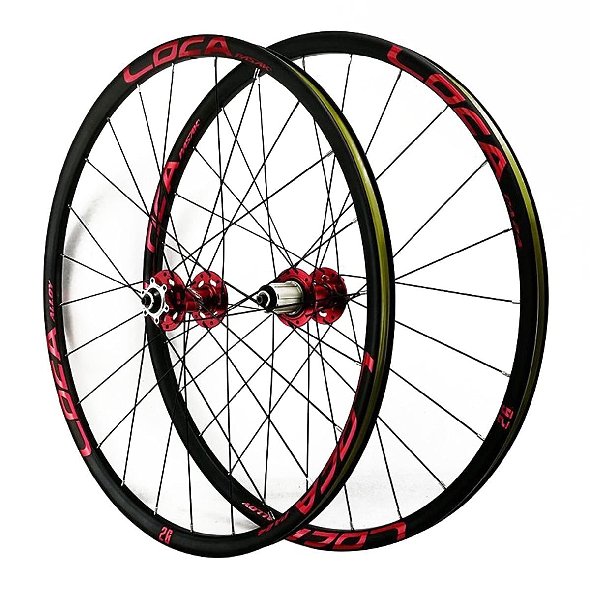 ZFF Bicicletta da Montagna Ruote 26/27.5/29 Pollici Freni A Disco Doppio Muro Cerchio MTB Ruote di Montagna Rilascio Rapido per 7/8/9/10/11/12 velocità Cassetta Ruota Libera