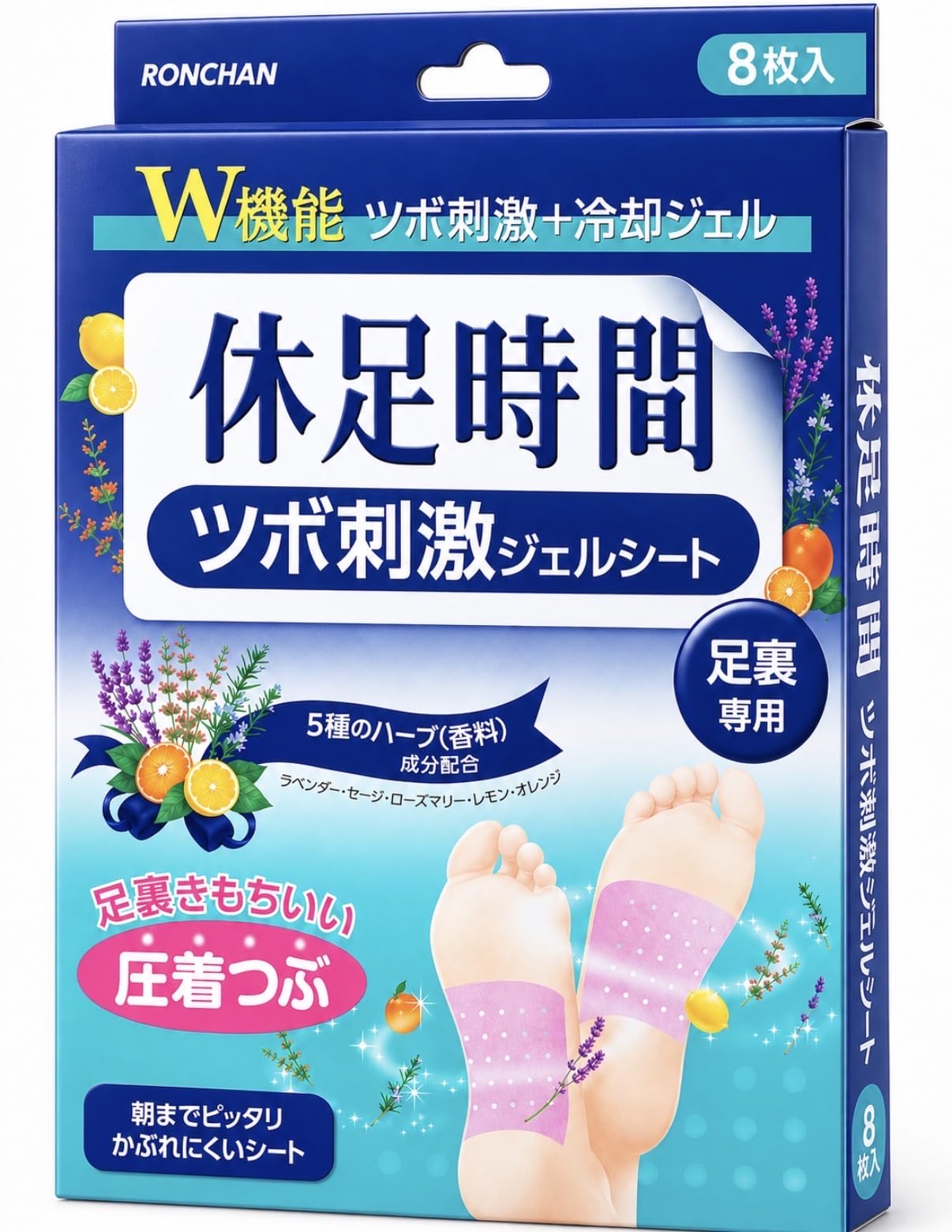 Amazon.co.jp: RONCHAN 休足時間 ツボ刺激ジェルシート 12枚 (4枚×3袋
