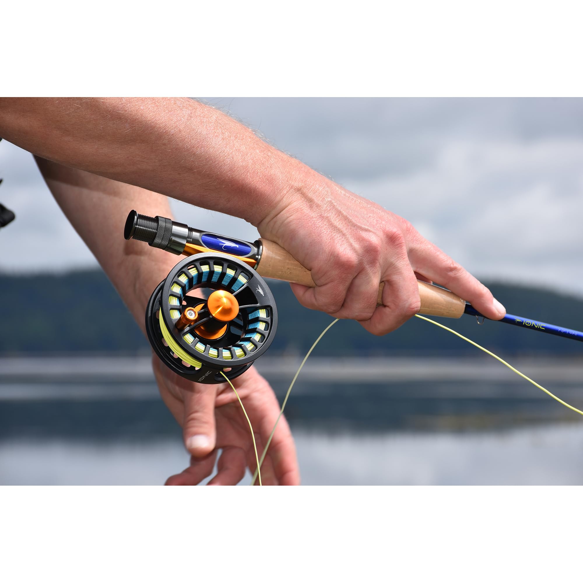 Ionic Fly/Spin Carbon Fiber Fishing Rod Combo - All-in-One Hybrid Kit for Fly & Spin Anglers, Pre-Loaded Reels, Protective Travel Case