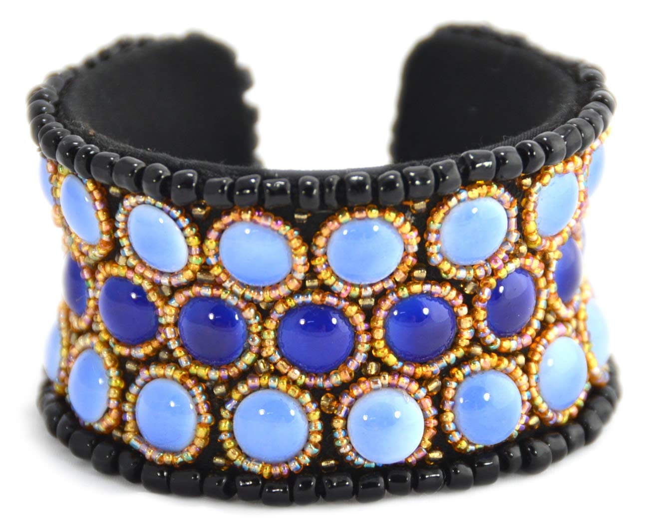 Bracelet rigide ouvert bleu : fini les fermoirs difficiles avec ce jonc