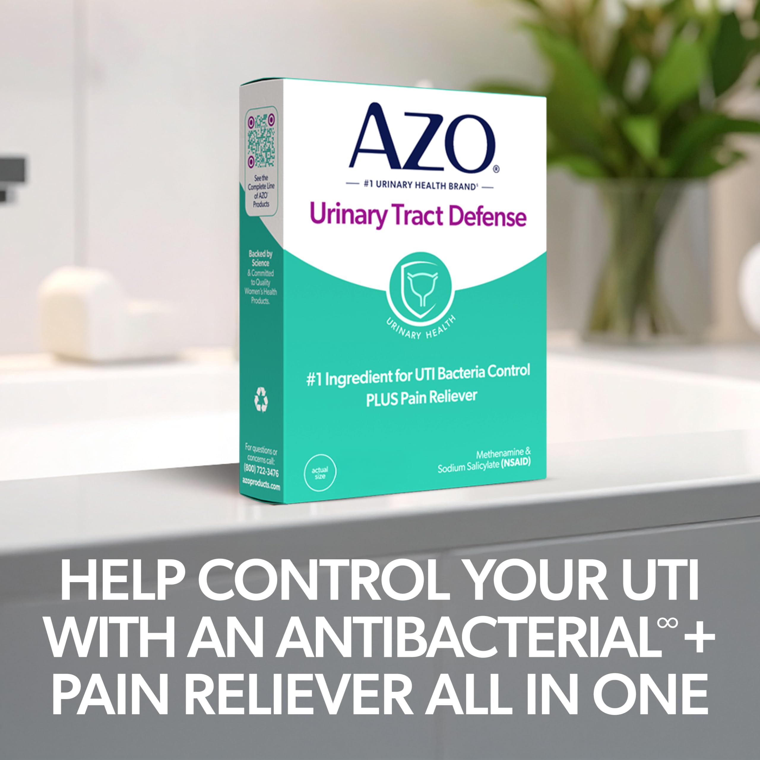 AZO Urinary Tract Defense Antibacterial Protection, 48 Tablets — Amazon image 8