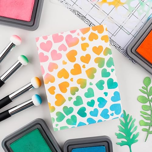 Miniatura 9 de Briartw Paquete de 20 aplicadores de esponja, mini punteros de papel para hacer tarjetas, herramientas de manualidades para mezclar tarjetas,