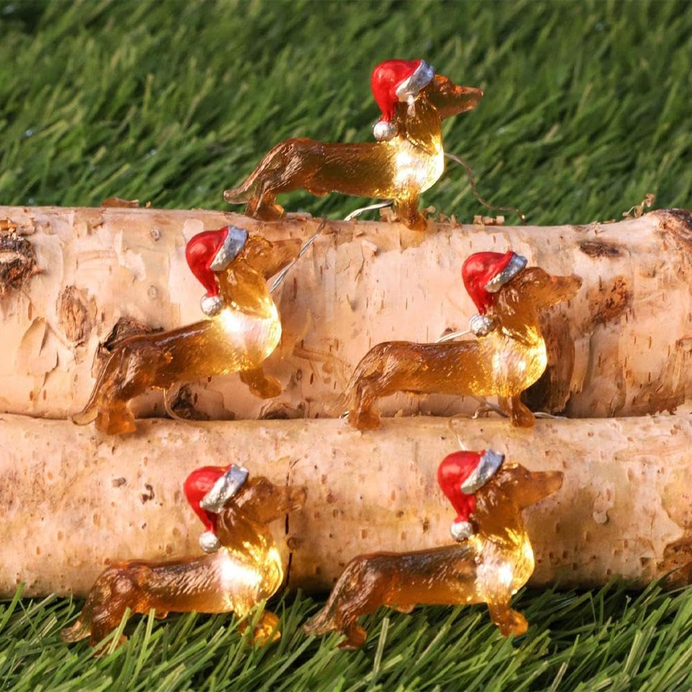 Dachshund Dog String Lights, 10Ft 30 Led Weiner Dog Twinkle Lights, Usb