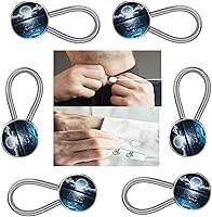 Vista 18 de Extensor de cuello y camisa para camisa de vestir, pantalones de traje, abrigo - extensor de botones (mármol blanco)