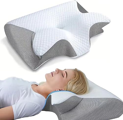 Almohada para la apnea del sueño, almohada con tecnología de alivio, almohadas cervicales de espuma viscoelástica de primera calidad para aliviar el