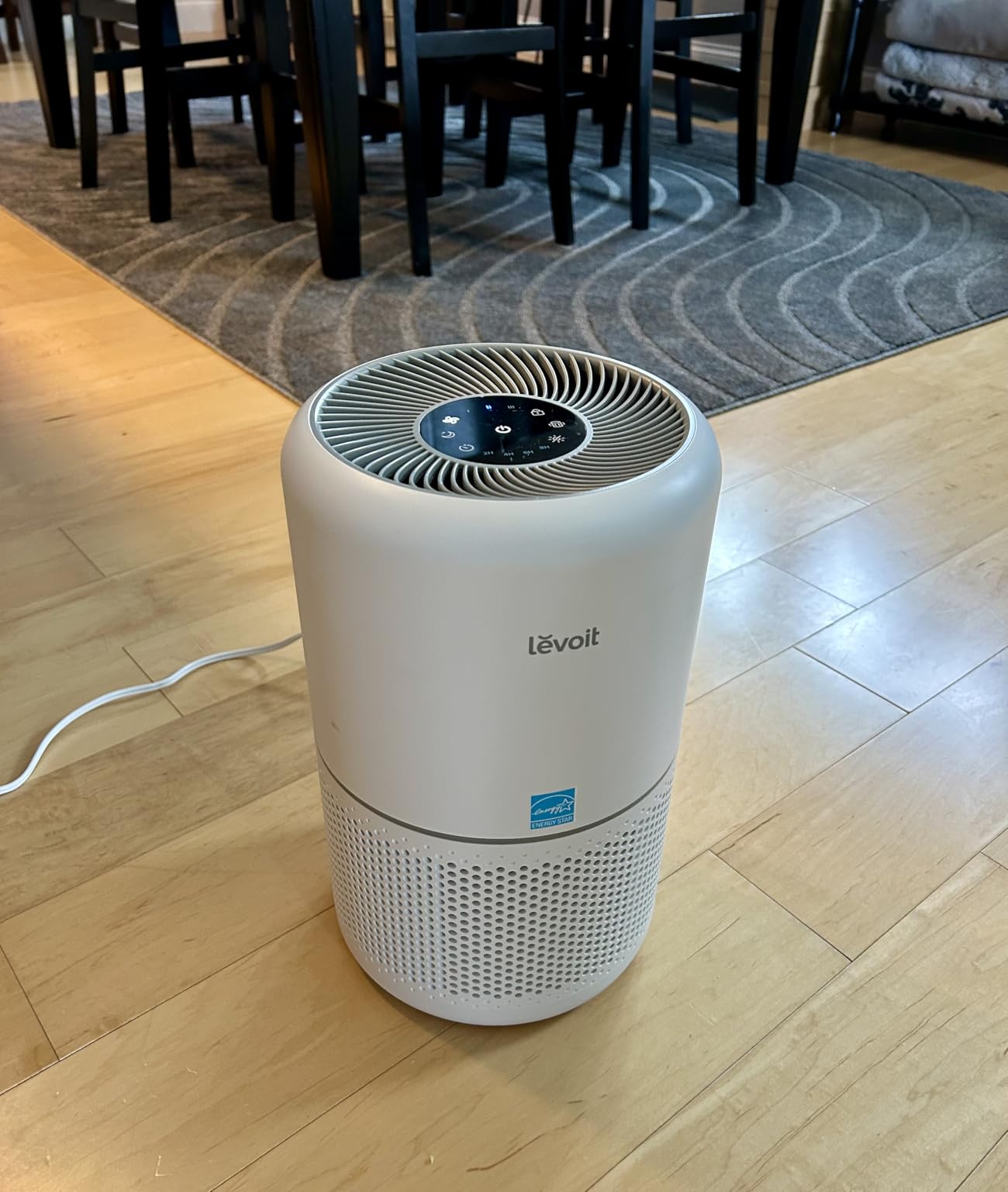 Clean air purifier in use