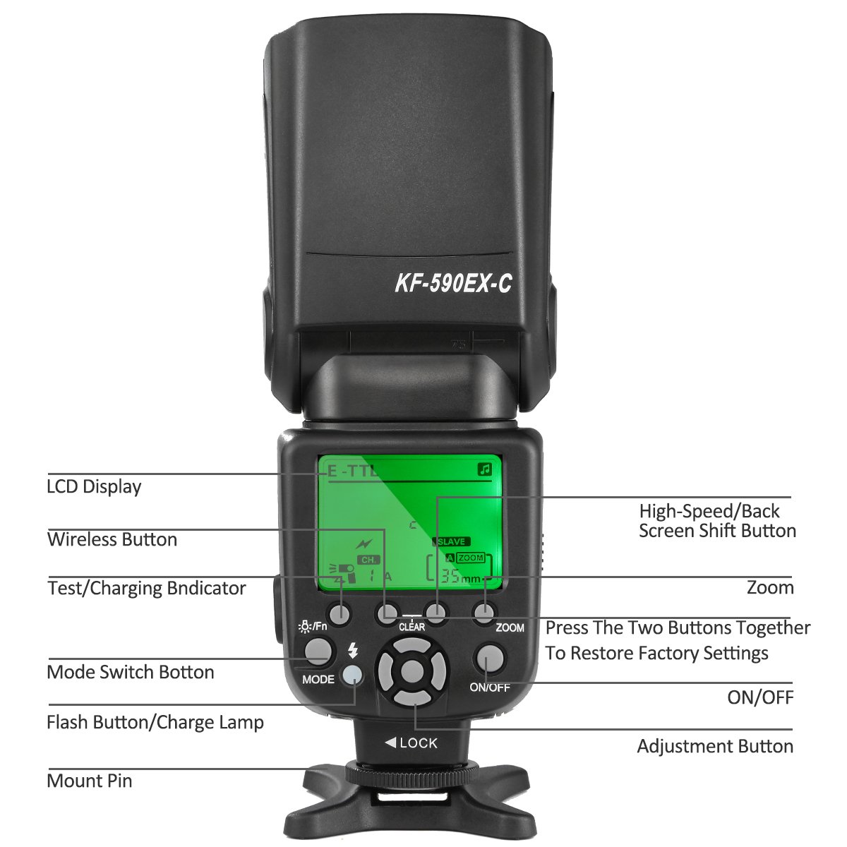 Amazon | フラッシュ ストロボ K&F Concept® スピードライト カメラ