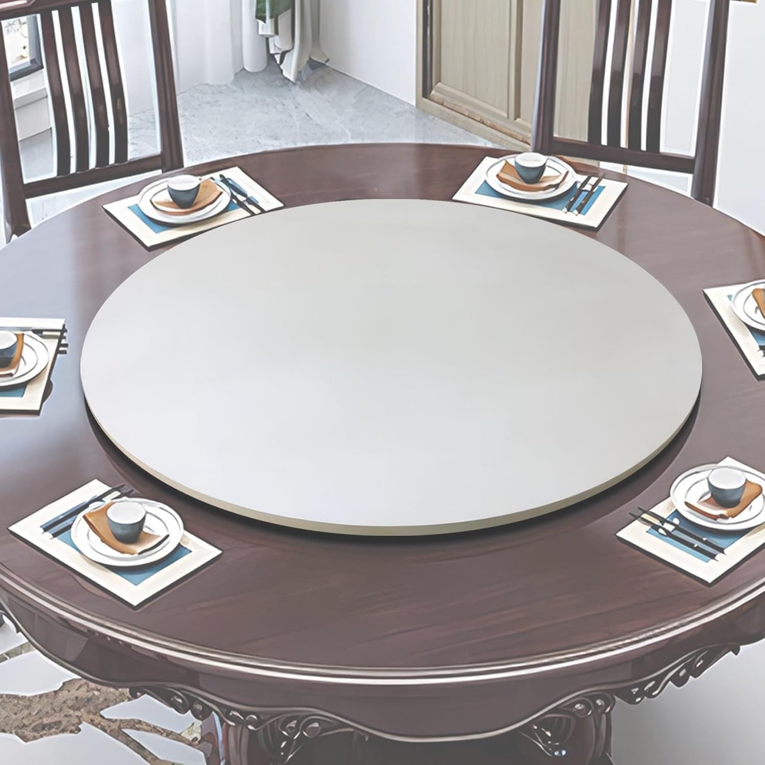 Amazon.com: Round Dining Table Rotating Tray With Silent Swivel Bearing ...