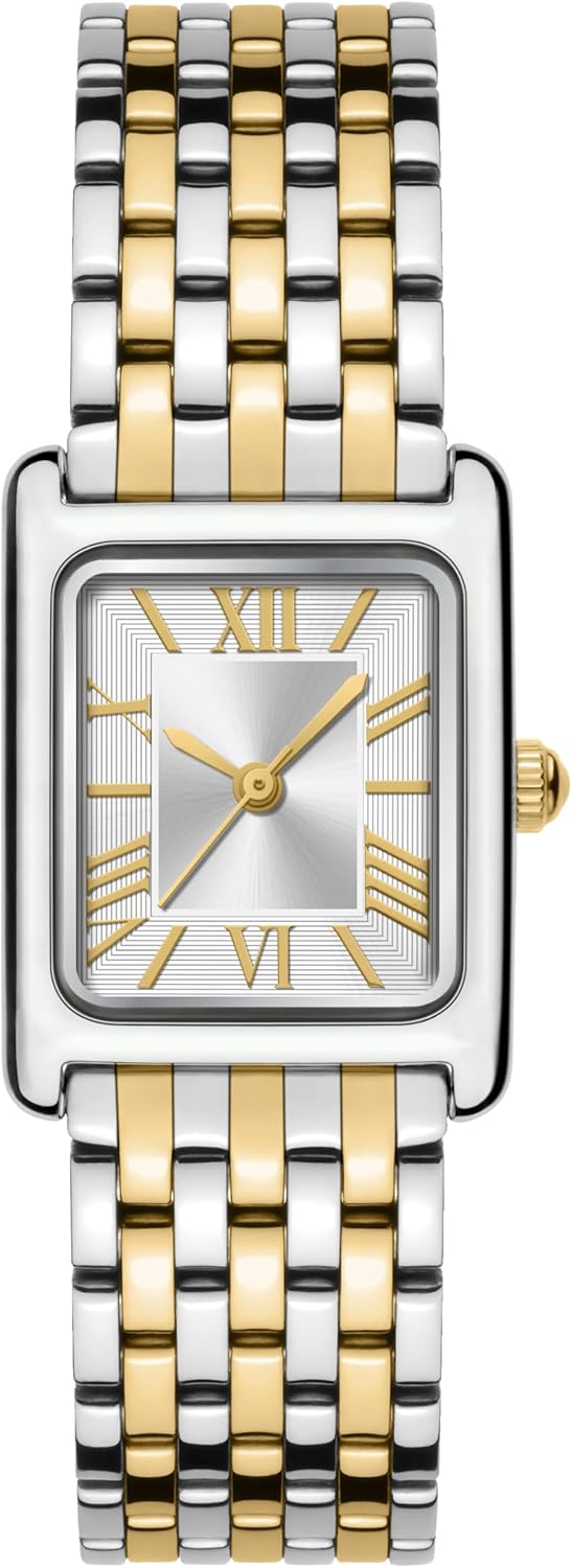 Asan Ge Watches for Women Vintage Bracelet Roman Dial Japanese Movement Rectangular Case Watch 3ATM Waterproof Self-Adjust Watch Size Without Tools