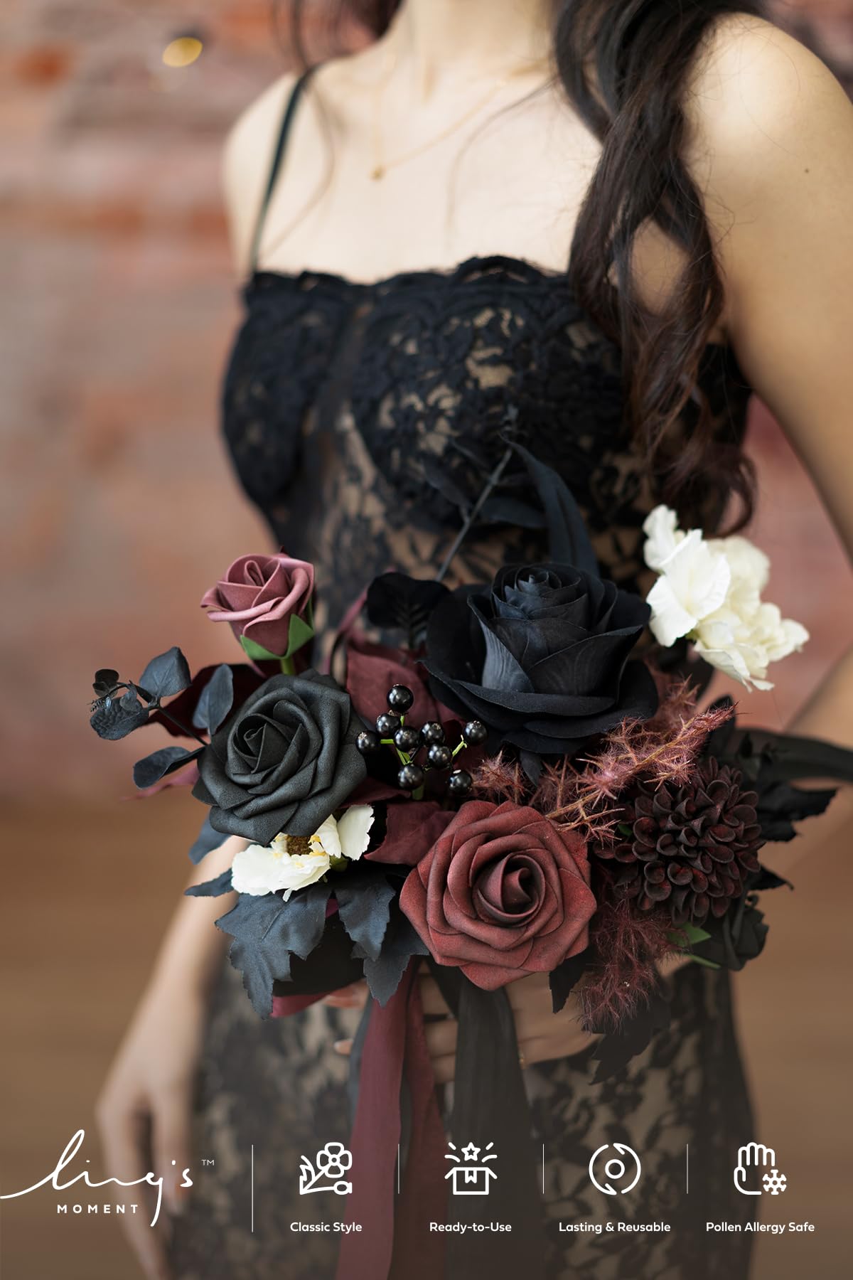 Amazon.com: Ling's moment Black Bridesmaid Bouquets Set of 6 Burgundy Artificial Wedding Flower Bouquets Floral Bouquet Gothic Bridesmaid Bouquets with Ribbon Ceremony,Anniversary,7-inch Diameter : Home & Kitchen Amazon.com: Ling's moment Black Bridesmaid Bouquets Set of 6 Burgundy Artificial Wedding Flower Bouquets Floral Bouquet Gothic Bridesmaid Bouquets with Ribbon Ceremony,Anniversary,7-inch Diameter : Home & Kitchen