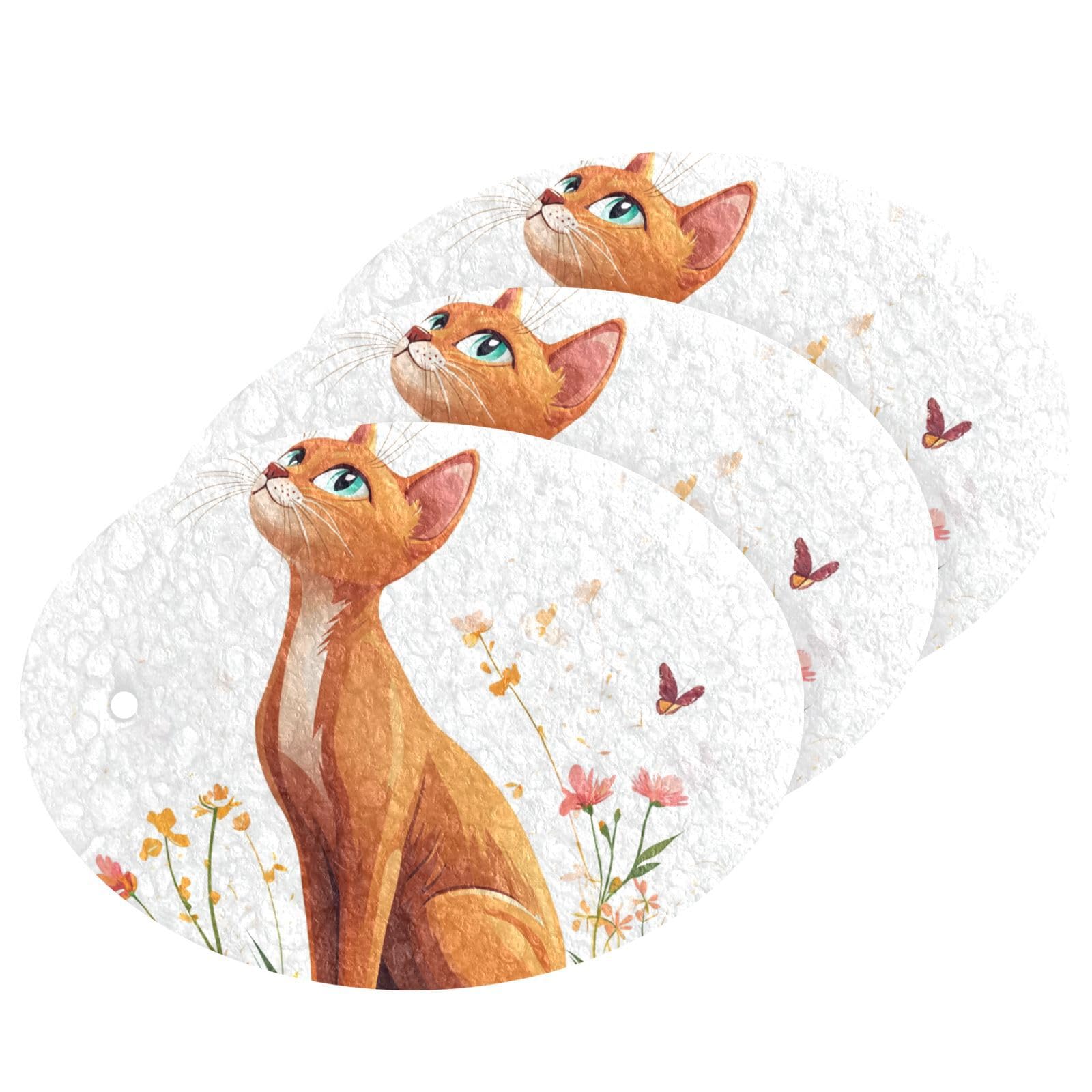 Absorbent sponges for Kitchen Non-Scratch Dish sponges for Washing Dishes New Home Essentials (3 Count)