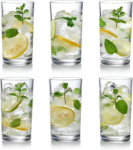 Miniatura 3 de KING CRYSTAL Vasos Highball  Vasos de vidrio altos  Plomo  Vidrio de cristal gratis  Vasos de agua, cristalería de bar, vasos para beber y vaso de