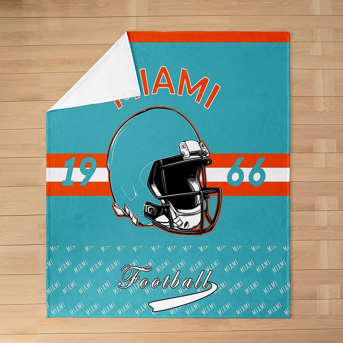 Feelyou Football Flannel Fleece Throw Blanket Boys Queen 90"x90" Football City Fleece Throw Blanket for Kids Women Men Sports Games for Bed Couch Chair Living Room Bedroom Decor