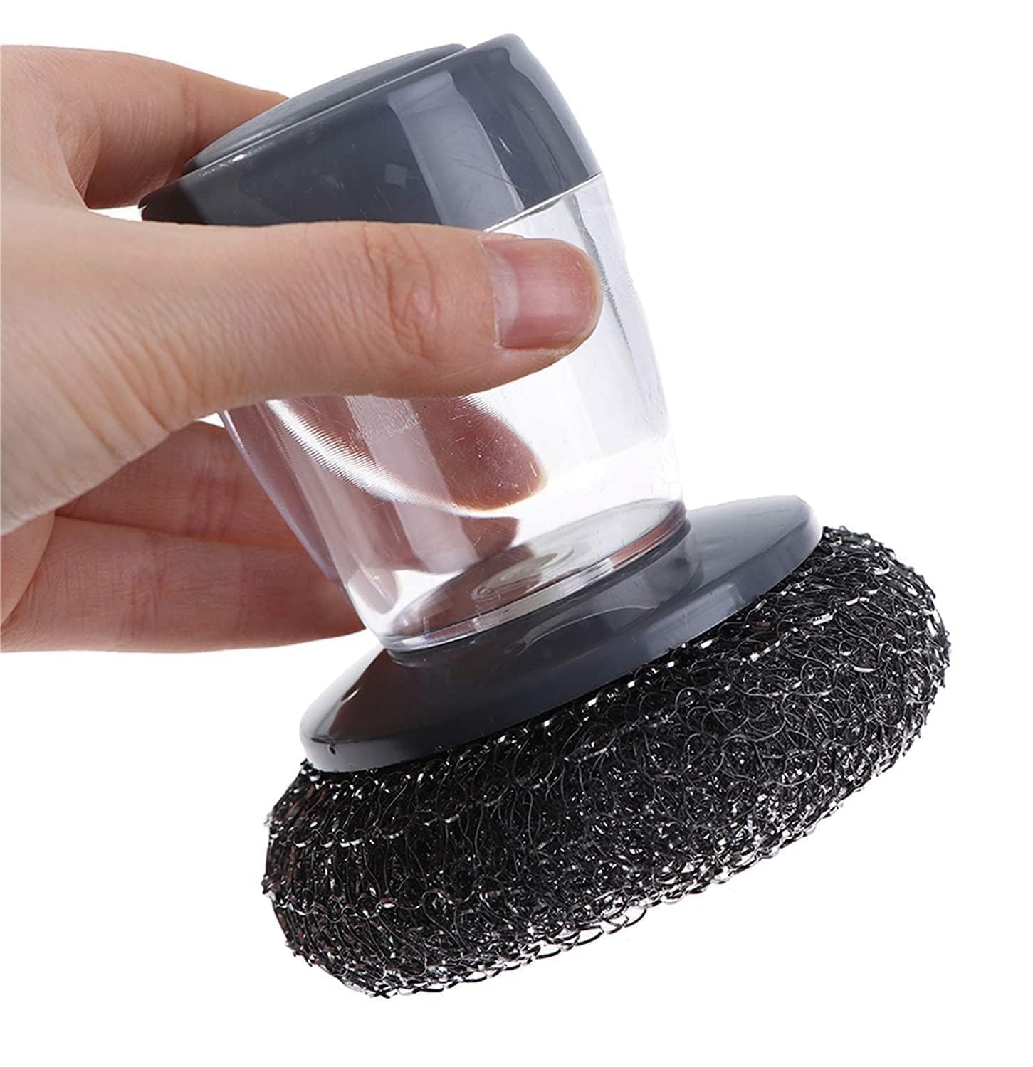 SHOPOLIFE Dish Pan Cleaning Brush || Utensil Washing Brush with Soap Dispenser || Palm Scrubbing Brush for Dishes Gas and Other Kitchen Tools (1 Pc - Multicolor)-image-31