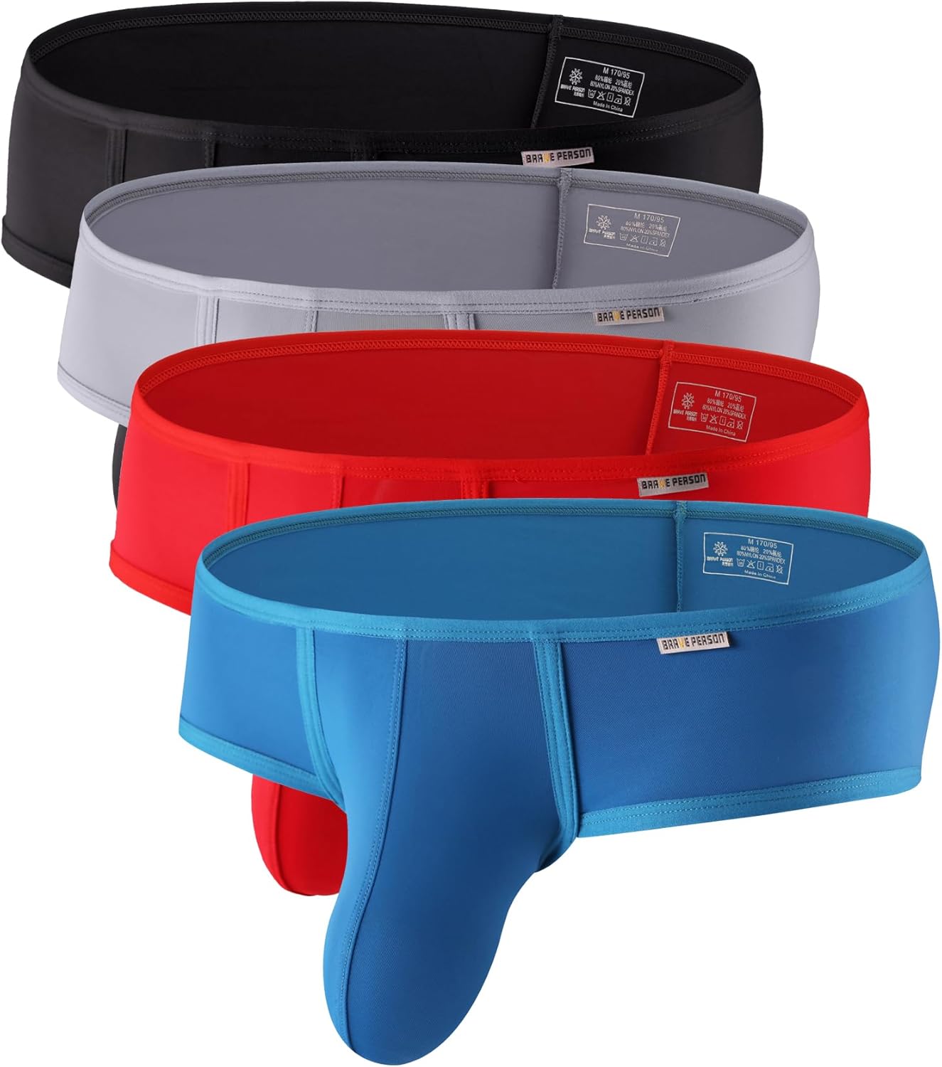 WINDAY Men's Briefs Low Rise Bikini Briefs Soft Moisture Wicking Underwear