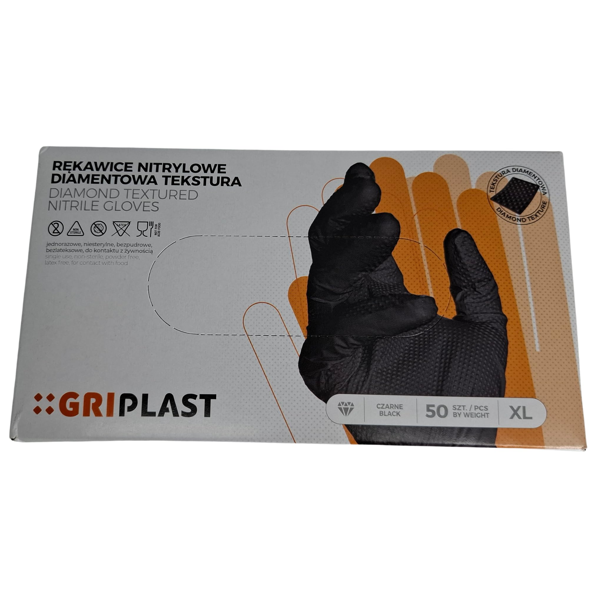 Arbeitsschutzhandschuhe Gr. 10 XL Gummi Nitril schwarz Box á 50 Stück (200, XL)