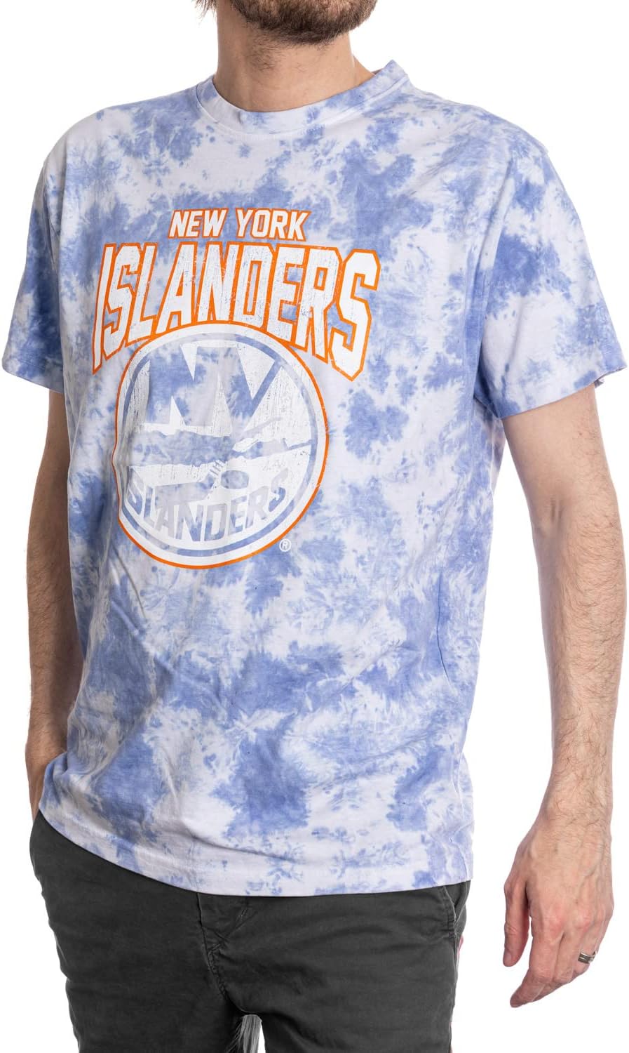 Calhoun NHL Surf & Skate Mens Team Logo Cloud Tie Dye Short Sleeve T-Shirt - Image 3