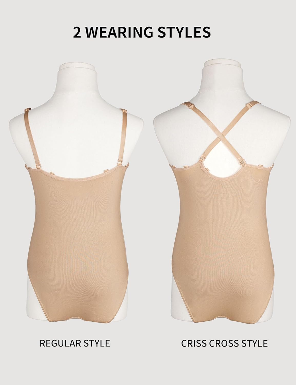 Dayrose Girls Nude Leotard, Seamless Dance Undergarment for Girls with Adjustable Straps for Ballet/Gymnastics/Skating - Image 3