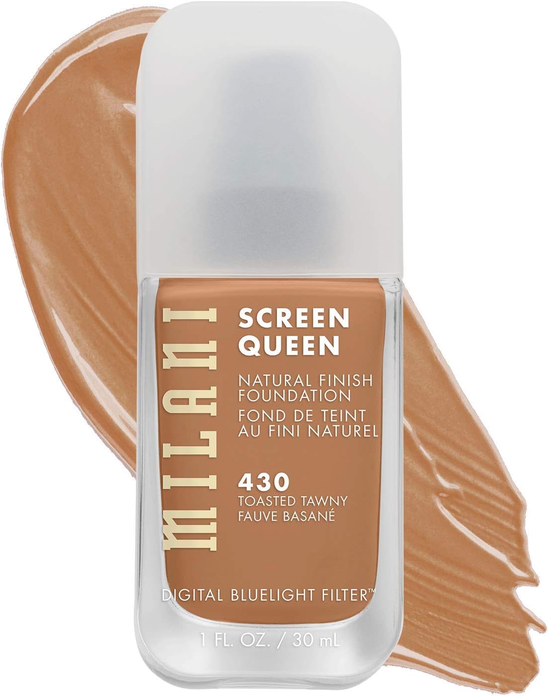 Screen Queen Liquid Foundation Makeup - Cruelty Free Foundation With Digital Bluelight Filter Technology (Toasted Tawny)