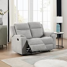 More4Homes Orka 1+2+3 Seater Chenille Fabric Manual Recliner Sofa Grey, 2 Seater