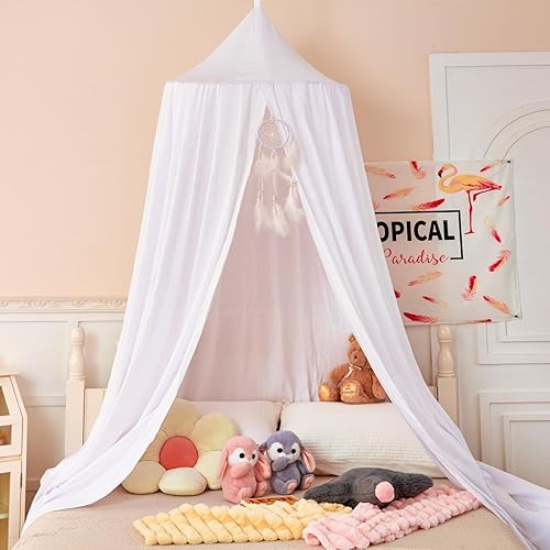 Vista 41 de dix-rainbow Toldo de decoración de princesa para cama de niños, toldo de cama suave y duradero para habitación de niñas, toldo de tienda de campaña