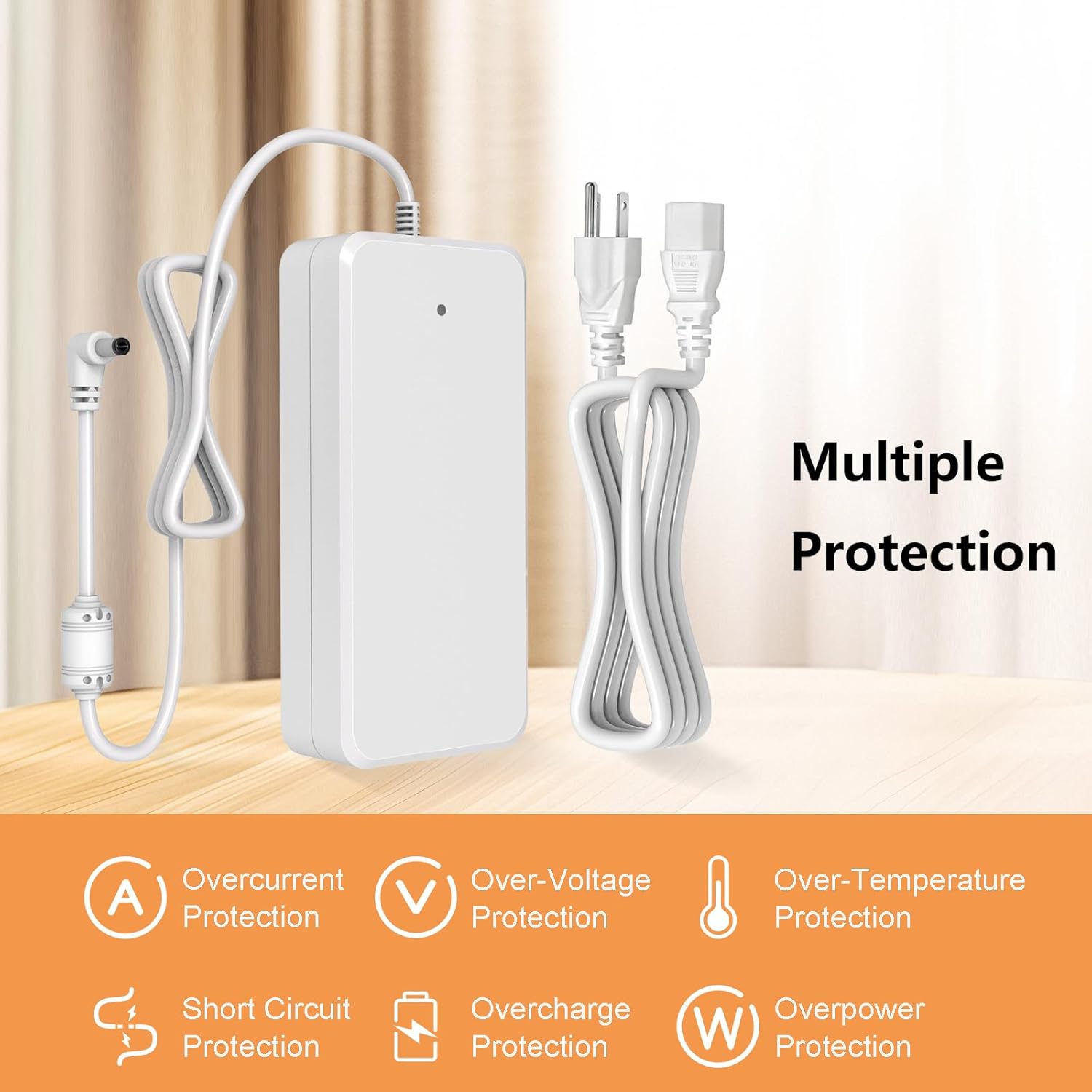 54V Power Adapter for Ubiquiti UniFi, Compatible with UniFi XG 6 PoE US-XG-6POE USW-Ultra-210W 6 8 Port Switch ADS-210NX-48-1 540210E ADS-210NX-48-1540210E Replacement White 210W Power Supply