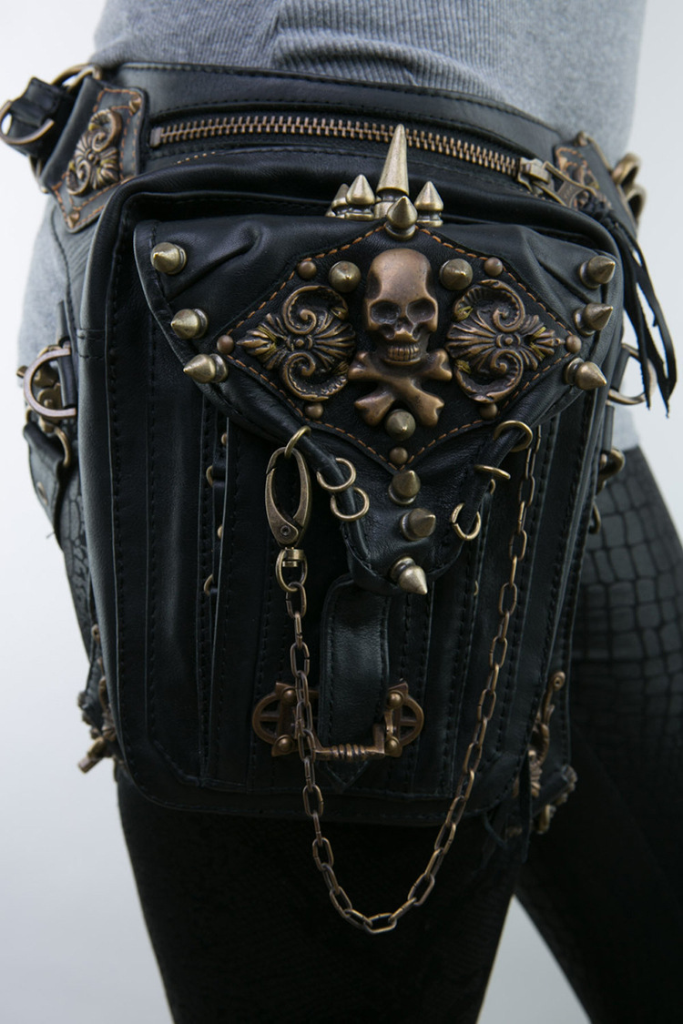 Amazon.com | UIYTR Rock PU Leather Shoulder Bag Vintage Gothic