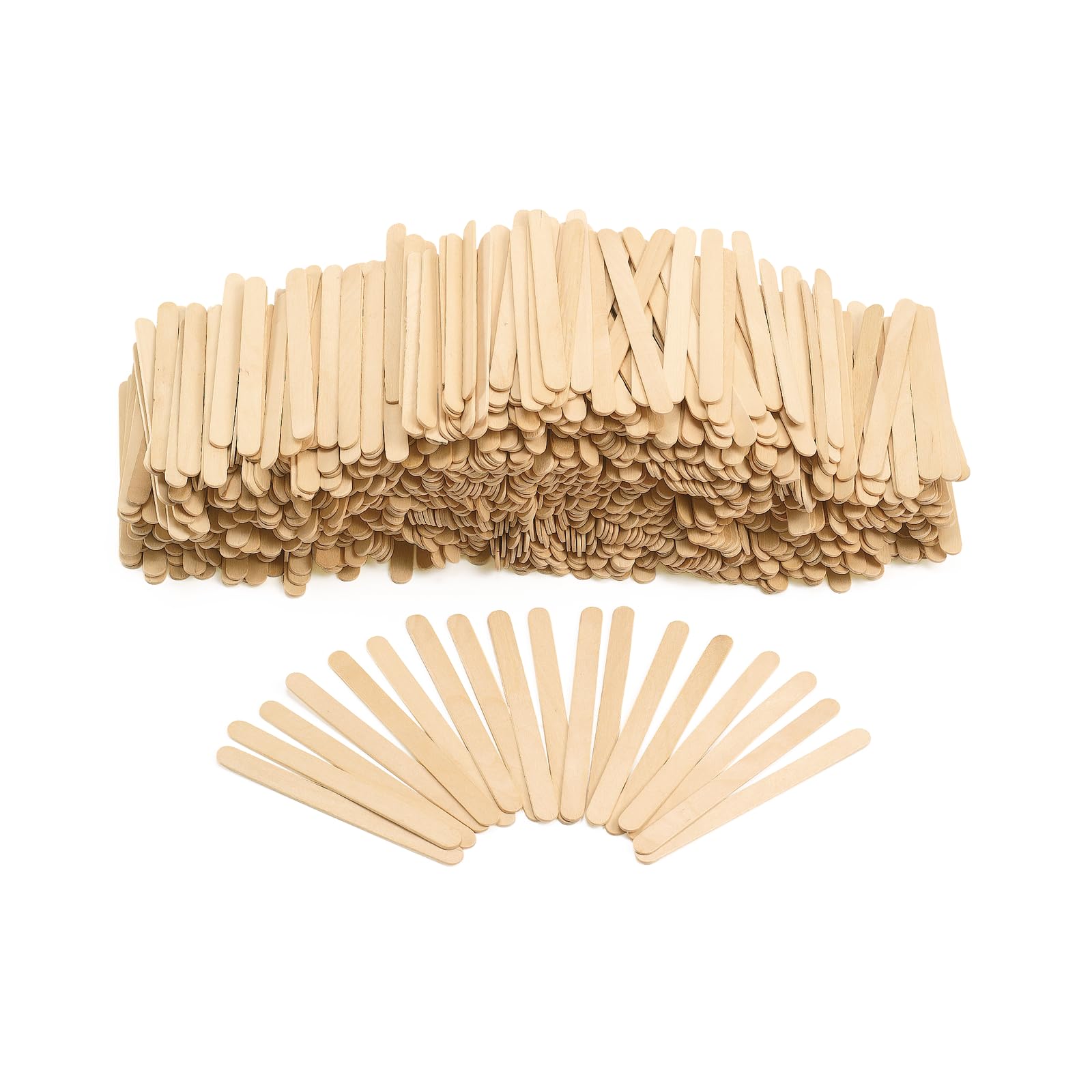 Colorations Regular Natural Wood Craft Sticks, Popsicle Sticks, 1000 Pieces, All Natural, 4 inches x 3/8 inch, Arts & Crafts, STEM, STEAM, Bulk Pack
