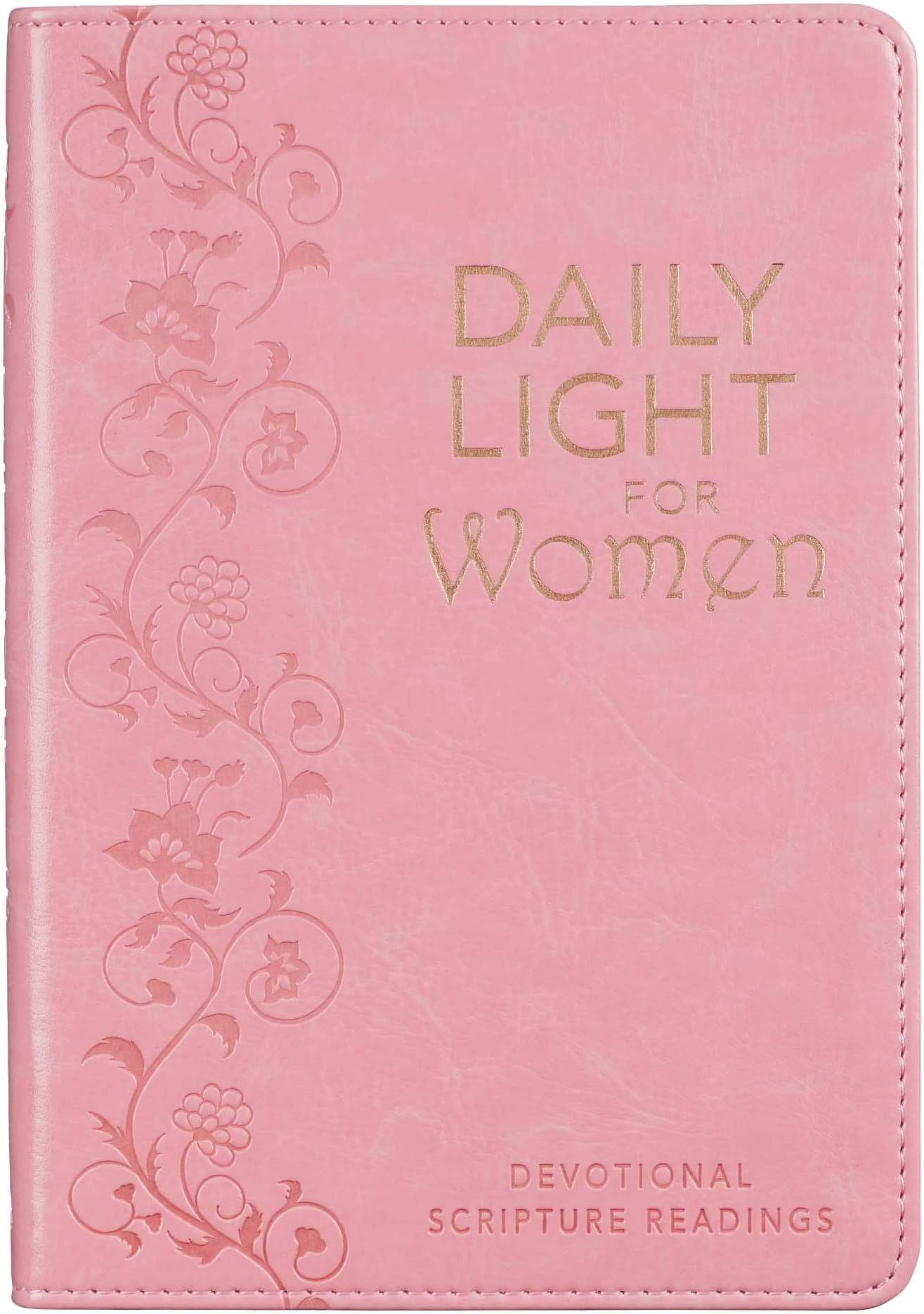 Daily Light For Women Classic Collection of 366 Devotional Scripture Readings from ESV Bible - Pink Faux Leather Flexcover Gift Book for Women w/Ribbon Marker, Gilt-Edge Pages