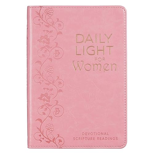 Daily Light For Women Classic Collection of 366 Devotional Scripture Readings from ESV Bible - Pink Faux Leather Flexcover Gift Book for Women w/Ribbon Marker, Gilt-Edge Pages