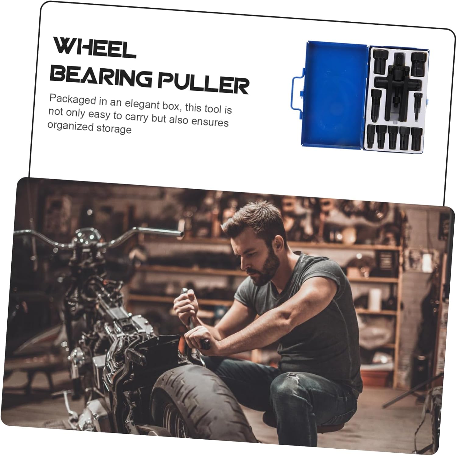 ABOOFAN Jaw Motorcycle Bearing Puller Kit Tools Rotor Puller Heavy Extractor Steering Wheel Kit