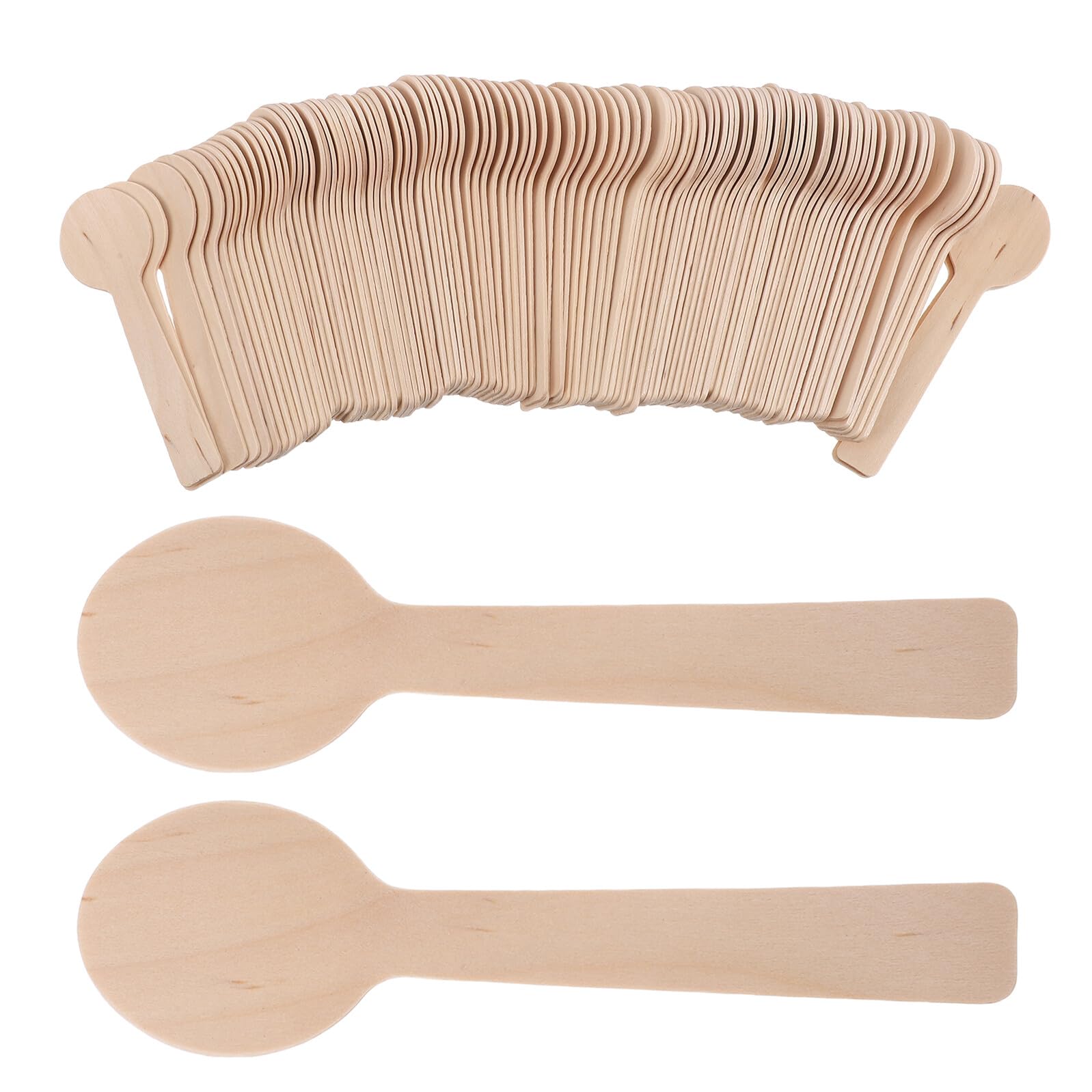 Cucharas de madera mini Healeved, perfectas para catering, postres y hostelería