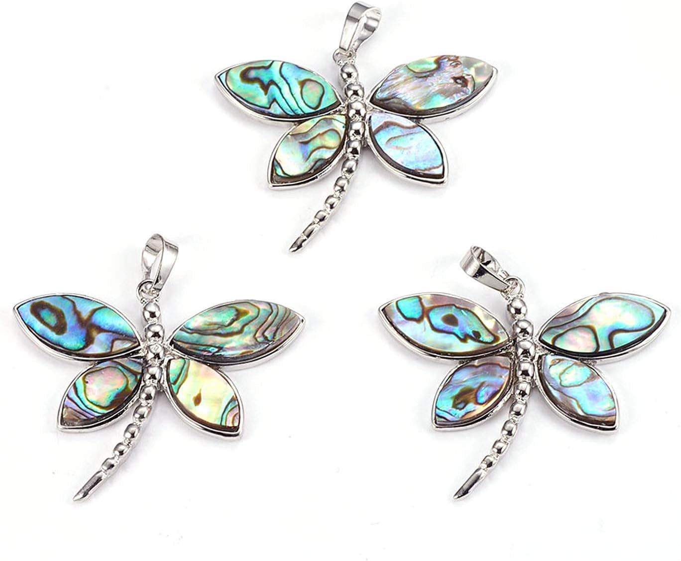 Craftdady Abalone Paua Shell Pendant Turtle Tortoise Sea Horse Butterfly Animal Heart Dangle Charms Necklace Pendants Abalone Shell Earring Charms for DIY Craft Bracelet Jewelry Making