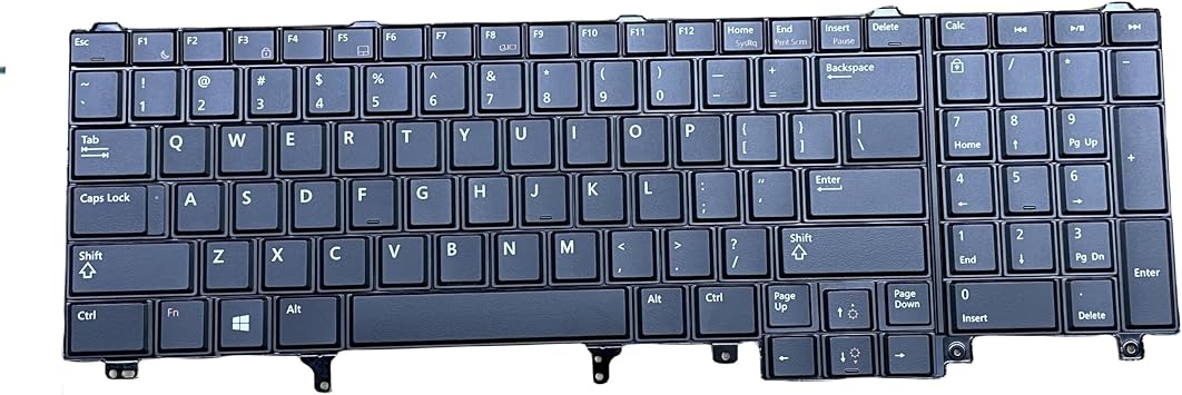 New Replacement Keyboard with Screwdriver US Layout for Dell Latitude E5520 E5520 E5530 E6520 E6530 E6540 Precision M4600 M4700 M6600 M6700 Laptop without Backlight and without Pointer Bar