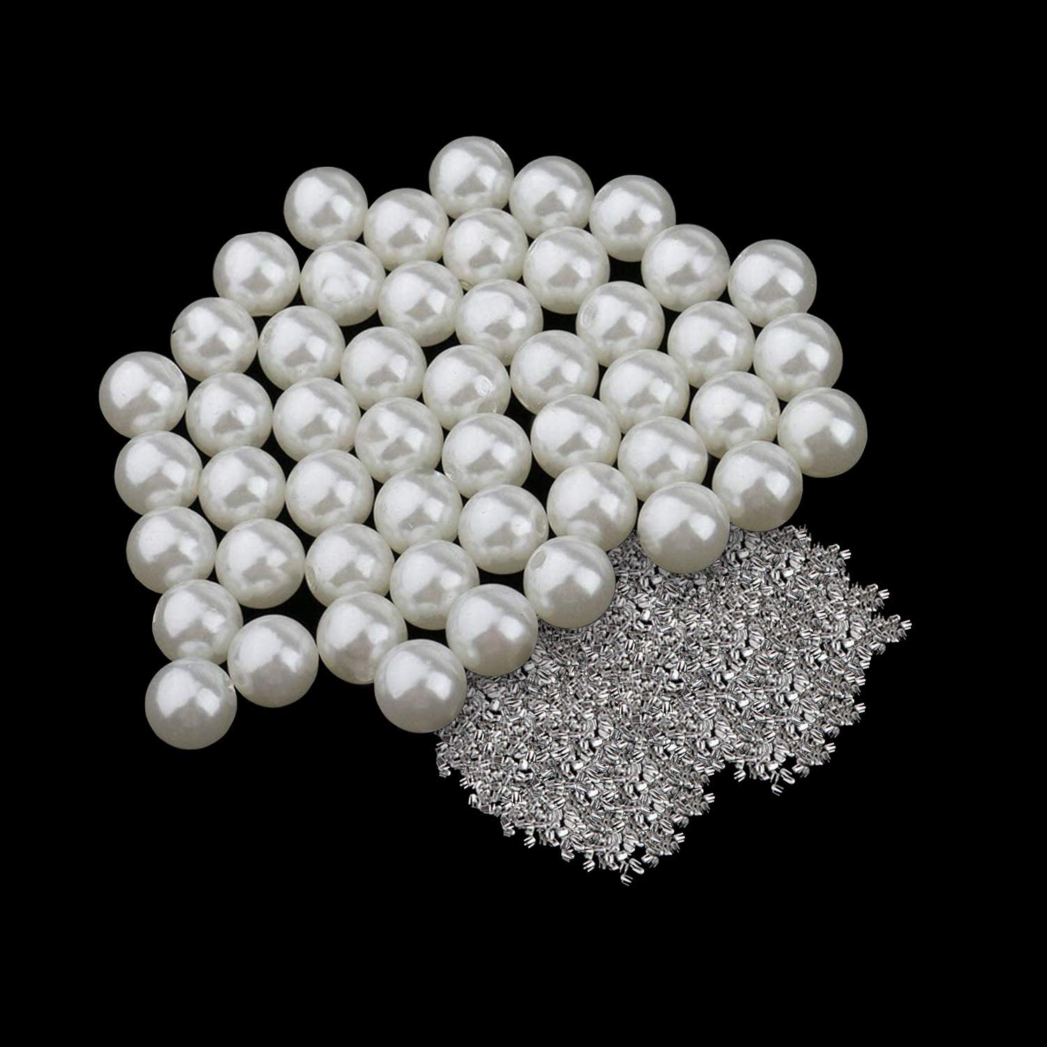 Trimming Shop Pearl Rivets Studs Round Rivets with Four Claw Nail Studs for Embellishment Clothing, Bags, Leathercrafts, Shoes Decoration, Jewelry Making, 8mm, 100 Sets — view 11