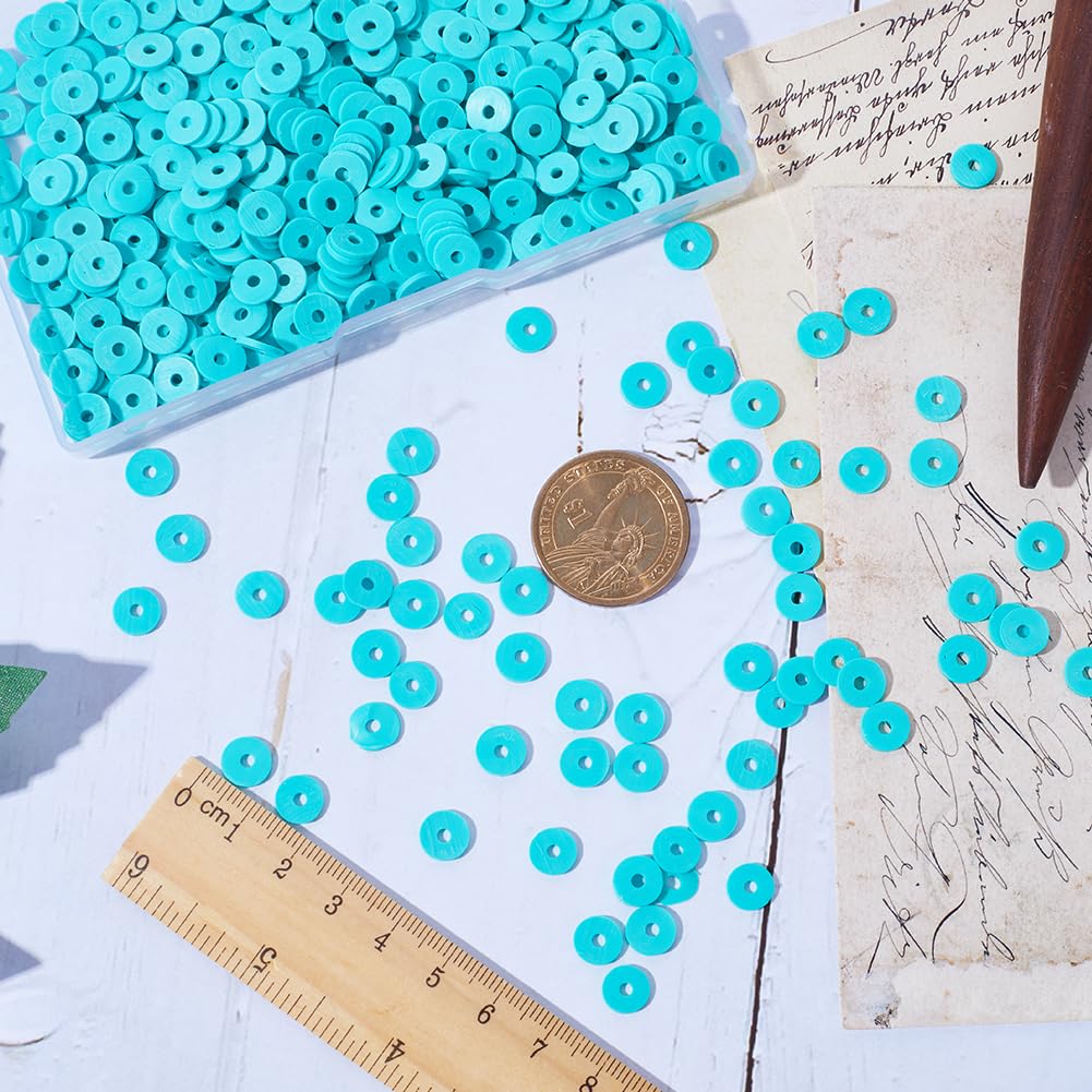 SUNNYCLUE 700 Pcs Green Clay Beads 8mm Set Spacer Loose Beads for Jewellery Making DIY Bracelets Necklace Craft Gift Supplies - Image 3