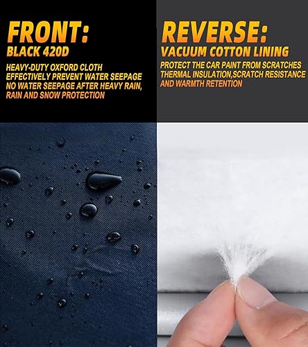 Miniatura 7 de Sunwhale Funda impermeable para automóvil para Jeep Wrangler de 2 puertas, con cremallera para puerta del conductor, protección para todo tipo de