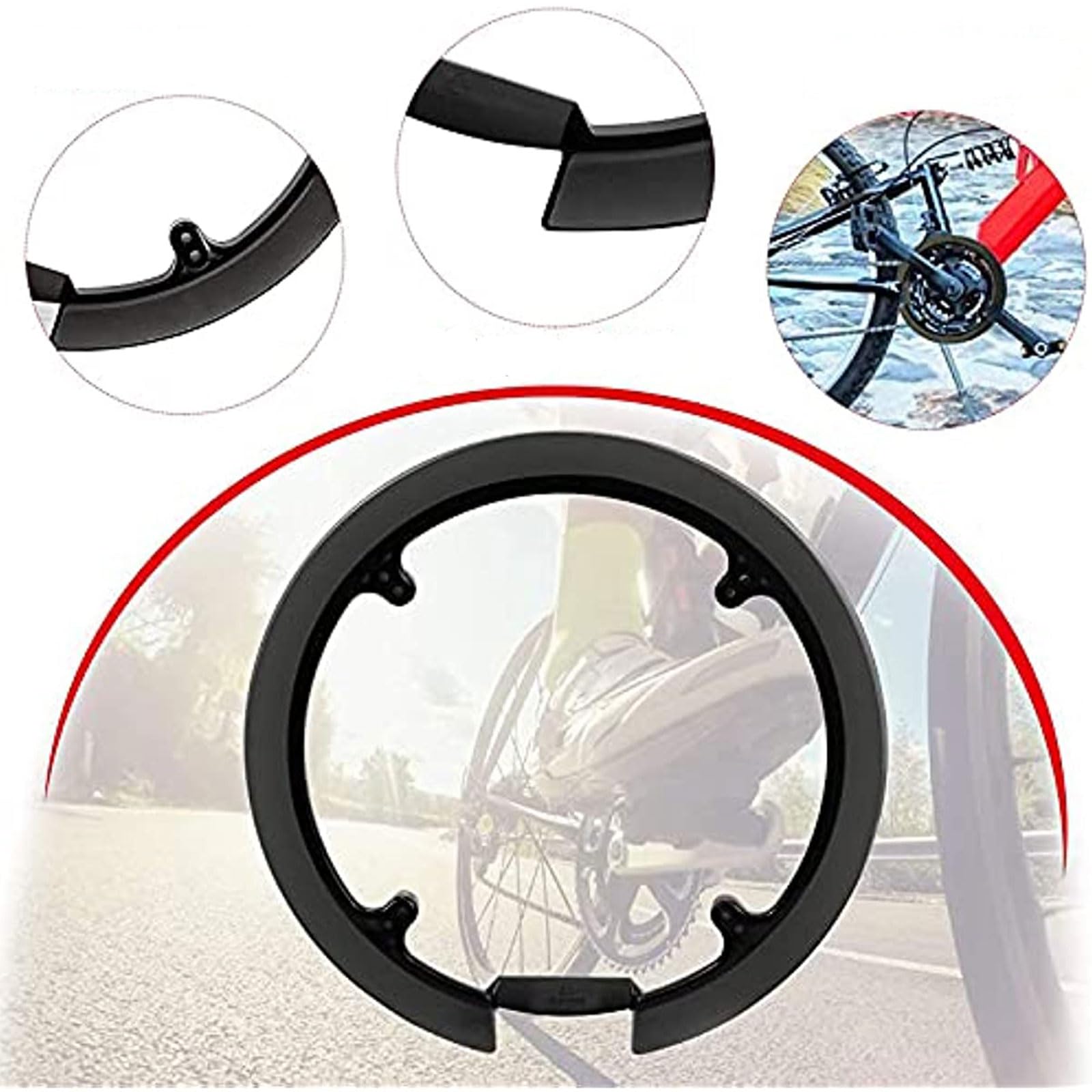 Protection Pédalier Vélo 48T 12 Cm - G4RB48B - Pour Manivelles, Anti-Chocs Et Saletés