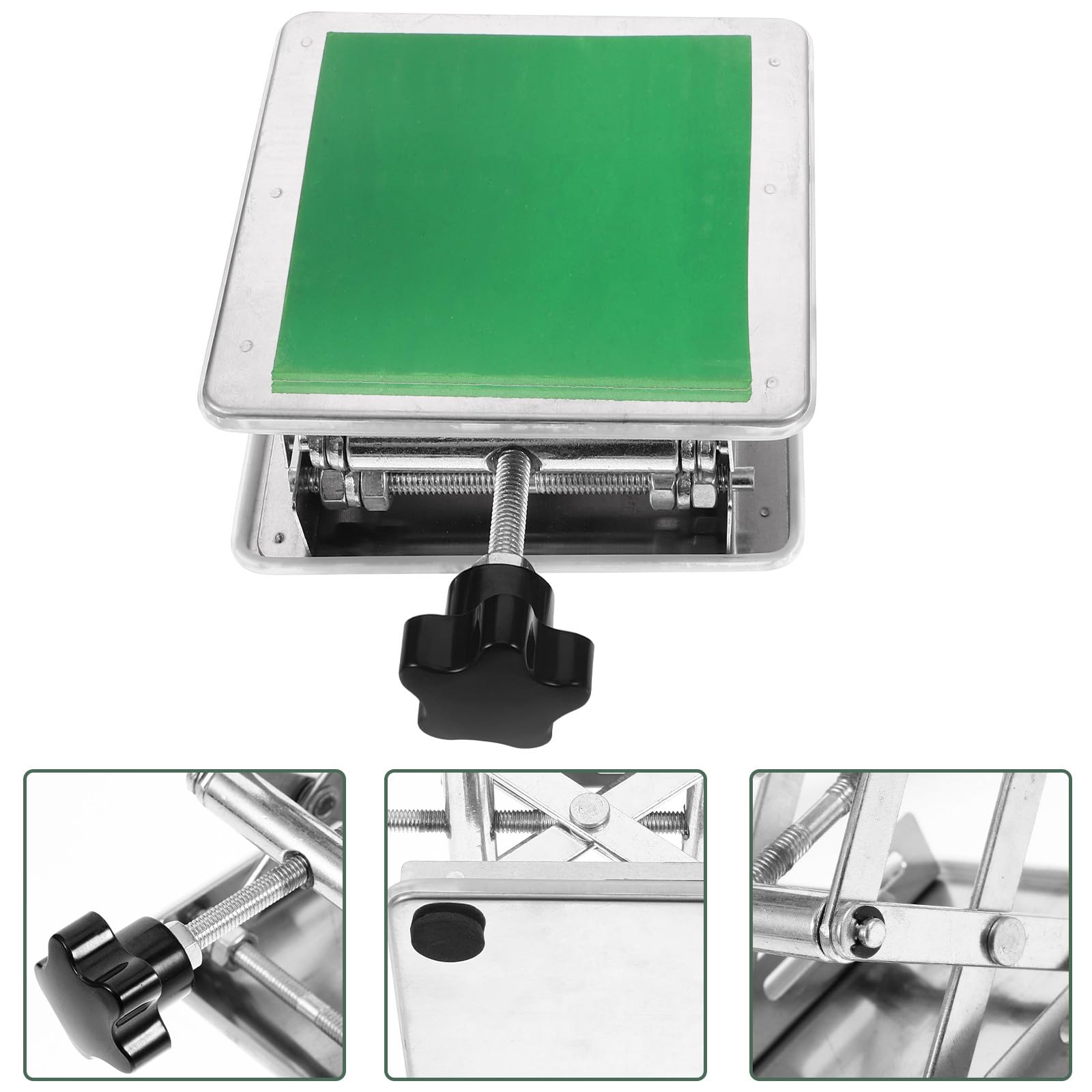 Mesa de laboratorio portátil de acero inoxidable ajustable de 7.5 pulgadas de altura para banco de trabajo de 28.5 pulgadas, soporte pesado para tories y Worhops
