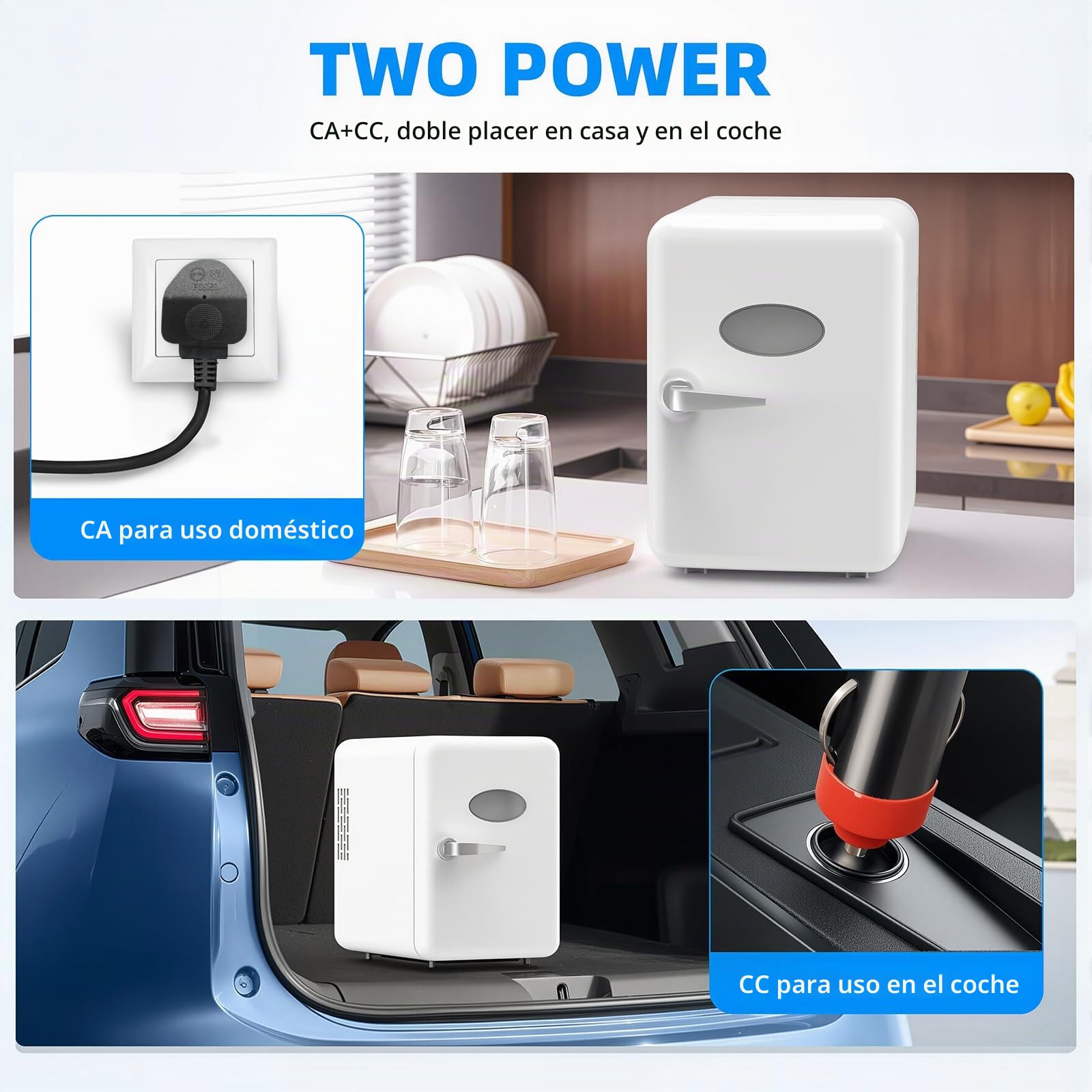 Vexloria Mini Nevera, 4L nevera Skincare, CA 220V/ CC 12V para Coche, Enfriar para Dormitorio, para coche, oficina, dormitorio CGA1